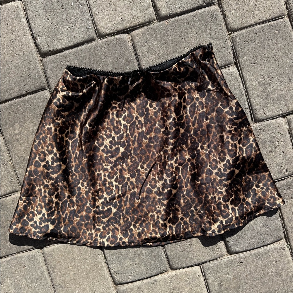 Vintage Leopard Print Mini Skirt